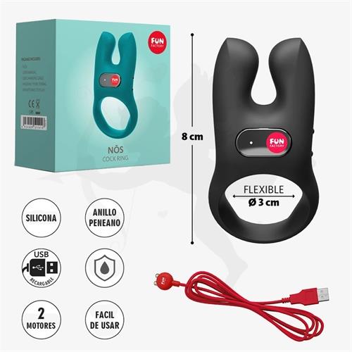 Nos Anillo vibrador para retrasar la eyaculacion con carga USB